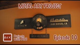 How to Make Metal Wall Art  Layered Metal Art Project for EntrepreneurONfirecom  Episode 10 [upl. by Ebsen]