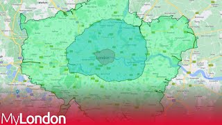 Map shows the new ULEZ boundaries in London [upl. by Hilton]