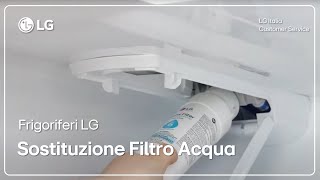 Frigoriferi LG  Come sostituire il filtro dellacqua [upl. by Xavler]