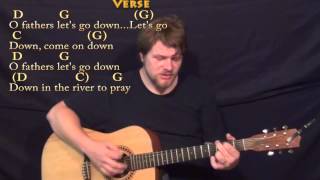 Down in the River to Pray Traditional Strum Guitar Cover Lesson in G with ChordsLyrics [upl. by Oakman]