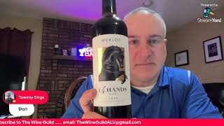 Live tasting of 14 Hands Merlot 2019 on 42023 at 7PM [upl. by Hilaria]