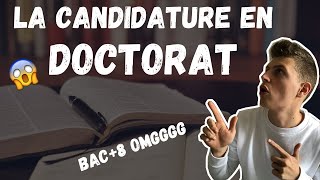 COMMENT CANDIDATER À UN DOCTORAT [upl. by Eillas]