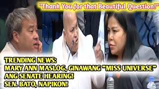 MASLOG GINAWANG MISS UNIVERSE ANG SAGOT SA SENATE HEARING SEN BATO AT VILLANUEVA NAPIKON [upl. by Ahkeber]