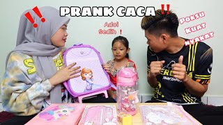 PRANK ❗️BELI BARANG SEKOLAH TAPI BUKAN UNTUK CACA ‼️maafkan saya [upl. by Duston]