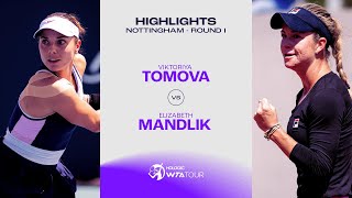 Viktoriya Tomova vs Elizabeth Mandlik  2023 Nottingham Round 1  WTA Match Highlights [upl. by Nythsa41]