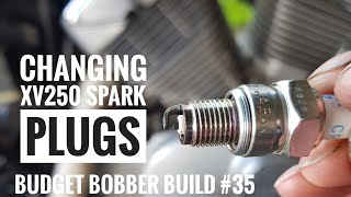 Budget Bobber Build 35  Changing amp Reading Virago XV 250 Spark Plugs [upl. by Lazare]