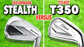 Titleist T350 Irons v Taylormade Stealth Irons  Head to head [upl. by Nepil]