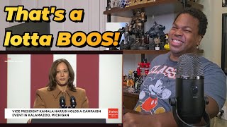 Kamala Harris Gets Booed AGAIN In Michigan  Reaction [upl. by Seedman]