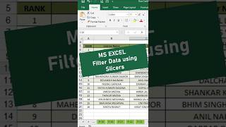 MS Excel Easy Data Filtering using Slicers 🔍 [upl. by Christel]