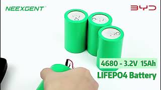 Neexgent FC4680P BYD 4680 Battery Lithium Ion LFP 32V 15000mAh Cylindrical LiFePO4 Cell for EV [upl. by Dallon]