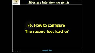 HB86 Hibernate Second Level Cache  Configurations [upl. by Nellahs31]