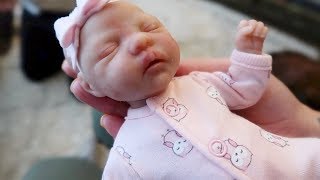 My First Full Body Silicone Reborn Baby Doll Box Opening  Emotional [upl. by Wystand730]