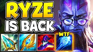 RYZE IS ON THE RISE THIS CHAMPION IS LITERALLY FREE WINS RIGHT NOW [upl. by Nyladnar569]