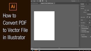 How to Convert PDF to Vector File in Illustrator [upl. by Igig]