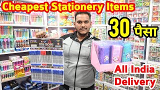 Cheapest Stationery Items  Pencil Rubber Sharpener Scale Box  Stationery Items Market Delhi [upl. by Myk]