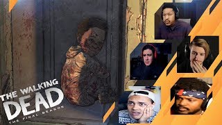 Gamers Reactions to Finding AJ in a Locker  The Walking Dead S4E4 Take Us Back [upl. by Nerual]