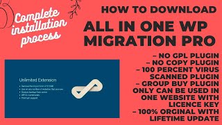 All in One WP Migration Plugin  How to Migrate a WordPress Site to a New Domain Backup Website [upl. by Gosser995]