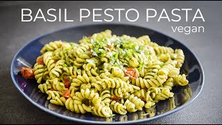 EASY Basil Pesto Pasta Recipe  How to make FRESH PESTO [upl. by Bayly900]