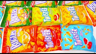 😍LOTS OF TWISTER POTATO CHIPS amp TIFFANY BUGLES CHIPS  CRIPS UNWRAPPING [upl. by Ile]