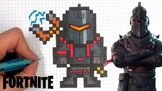 TUTO DESSIN  CHEVALIER NOIR PIXEL ART FORTNITE SKIN [upl. by Pratt925]