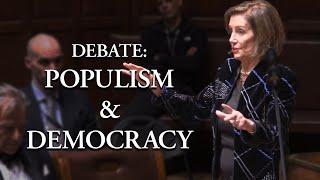 Nancy Pelosi argues that populism is a threat to democracy due to voters being manipulated 56 [upl. by Nahtanaoj]