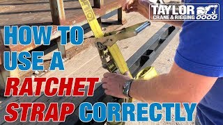 How to Use a Ratchet Strap to Secure a Load on a Trailer [upl. by Annekim499]