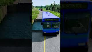 Bus vs huge water pit 3  BeamNG drive beamngdrive carsvsmassivepotholespart2 automobile [upl. by Eerased909]