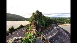 Baie Du Cap Maconde View Pointview point in MauritiusView of Reunion island from Mauritius [upl. by Llorre281]