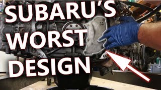 Replacing Subaru Oil Separator Plate Clutch Oil Pan and Motor Mounts [upl. by Tloh]