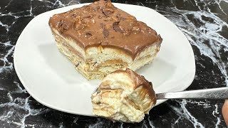 Voici le meilleur gâteau chocolatcaramel SANS CUISSON 👩🏻‍🍳 Dessert express [upl. by Alhak165]