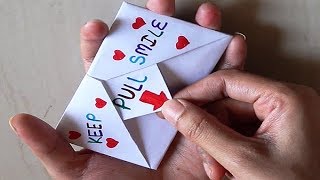 DIY  SURPRISE MESSAGE CARD  Pull Tab Origami Envelope Card  Letter Folding Origami [upl. by Rita849]