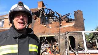 Interview at the scene with fire officer BurnhamOnSeacom [upl. by Fay191]