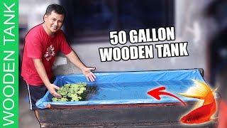 12 DIY steps  BUILDING WOODEN TANK FOR LIVE BEARER FISHES  STEP BY STEP TUTORIAL [upl. by Mirna]