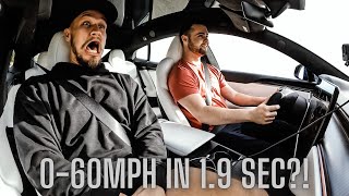 INSANE Tesla Model S Plaid Acceleration  060MPH REACTION [upl. by Filberto963]