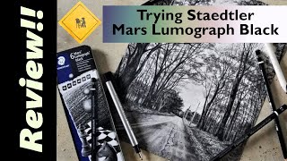 Review ✏️Trying the Staedtler Mars Lumograph Black Pencils ✏️ [upl. by Willamina]