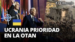 CUMBRE de la OTAN define como prioridad APOYO BÉLICO a UCRANIA  El Comercio [upl. by Rabin]