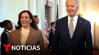 Biden y Harris explican el acuerdo que reduce los precios de fármacos comunes [upl. by Pontias]