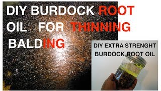 DIY  EXTRA STRENGHT BURDOCK ROOT OIL FOR THINNING HAIR [upl. by Yengac]