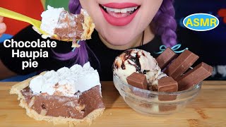 ASMR CHOCOLATE HAUPIA PIE ICE CREAM KIT KAT 초코렛하우피아 파이아이스크림 킷캣CURIEASMR [upl. by Iron16]