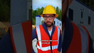 When Contractors work on a day off 🤣👷‍♂️shorts viral Trending trend construction [upl. by Coralie]