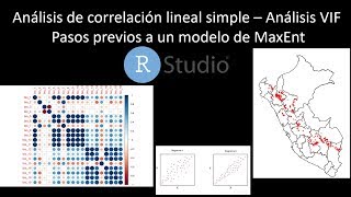 Análisis de correlación lineal  múltiple en R  MaxEnt [upl. by Schaeffer]