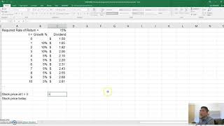 Stock Valuation with Variable Dividend Growth Rate in Excel [upl. by Ailedroc]