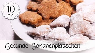 Bananenplätzchen zum Ausstechen  Vegane amp Gesunde Kekse zum Ausstechen  Vegane Rezepte 💚 [upl. by Avevoneg]