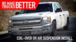 Get low and keep working with the Ridetech CoilOver or Air Suspension for 0718 Chevy GMC Trucks [upl. by Fleisher]