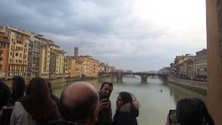 View of Arno River from Ponte Vecchio in Florence Italy [upl. by Aleras]