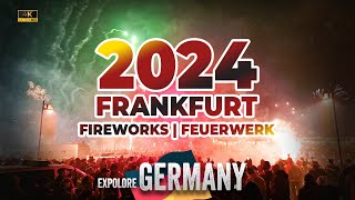 Fireworks in Frankfurt 2024  🇩🇪 Germany  WITH DIL  Frohes Neues Jahr  Explore Germany [upl. by Birdie377]