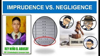 Difference between Imprudence and Negligence [upl. by Assanav837]