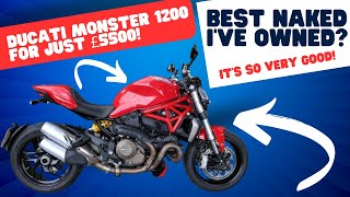 Ducati Monster 1200 Review The Best Big Naked Bike You Can Buy For Under £6k Its Just Too Good [upl. by Moberg266]