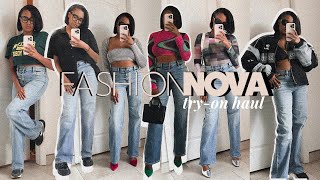 Fashion Nova Haul Tryon Haul Graphic tees Mesh Tops Slingback pumps and more [upl. by Cheria]