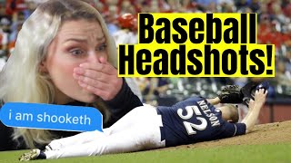 New Zealand Girl Reacts to BASEBALL HEADSHOTS [upl. by Nashom]